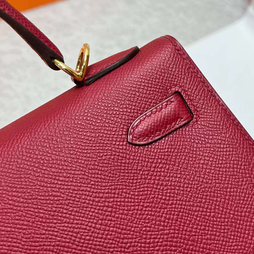 Hermes Constance Epsom K1 Rouge grenat gold Hardware 24cm Full