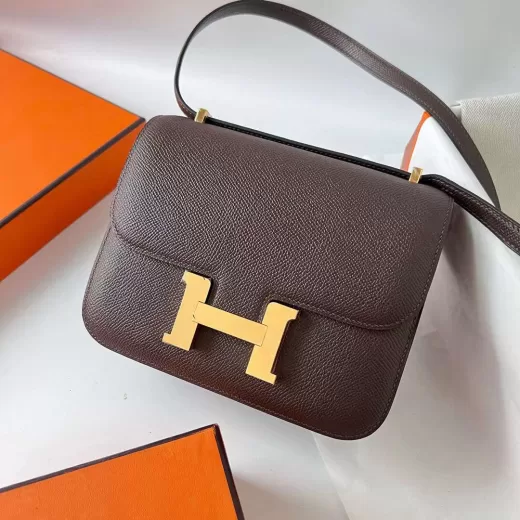 Hermes Birkin 25cm Togo Leather Gold Hardware, CK47 Chocolate - H